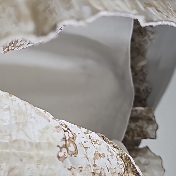 Ruby Road maxi sheer skirt. Size 14 Elastic waist with tie. White/gray. Flowie. - Picture 3 of 10